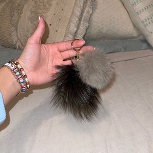 Michael Kors pompom keychain